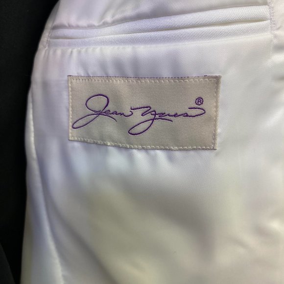Men's Jean Yves White Tuxedo Jacket One Button Modern Fitted Slim Fit- Prom - Picture 9 of 13